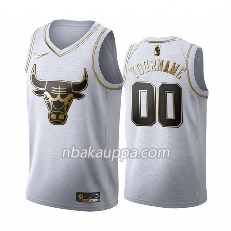 Chicago Bulls Custom Nike 2019-2020 Valkoinen Golden Edition Pelipaidat Swingman - Miesten